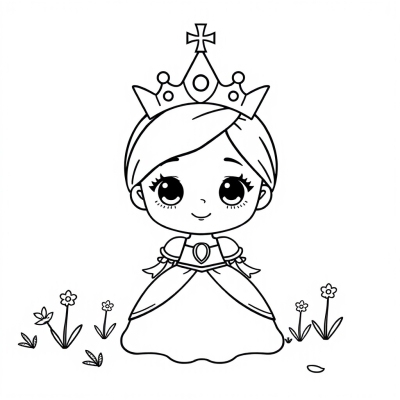 Cute Princess with a Crown