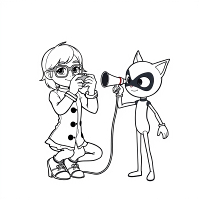 Alia Photographing Ladybug and Cat Noir