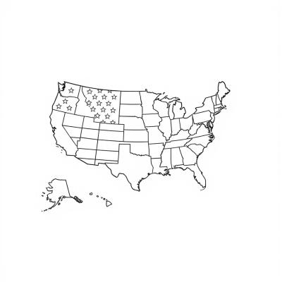 American Flag Map