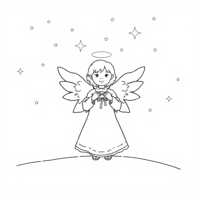 Angel with Christmas Star