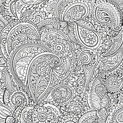 Anti-Stress Doodles and Floral Paisley