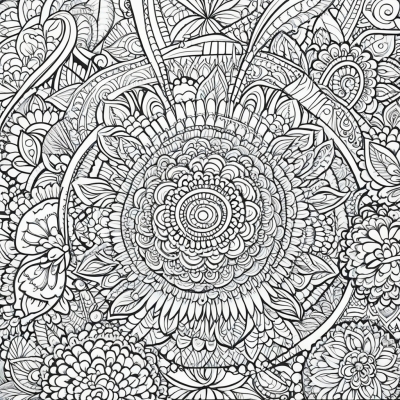 Anti-Stress Flower Doodles