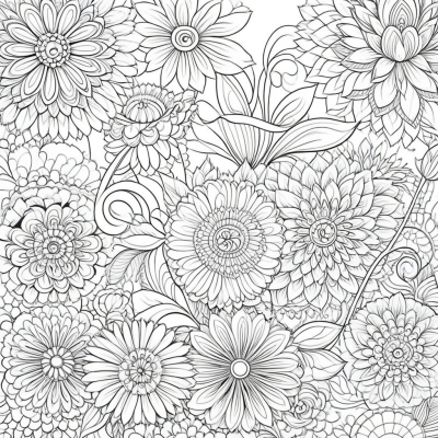 Anti-Stress Retro Flowers