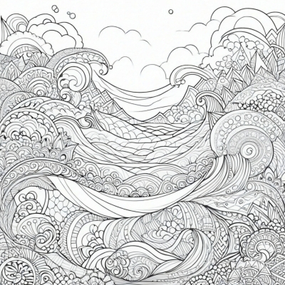 Anti-Stress Waves in Zentangle Style