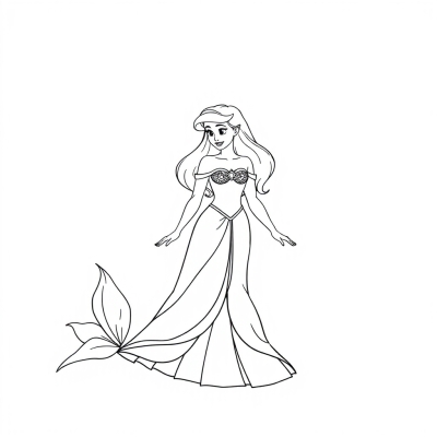 Ariel in a Beautiful Dress