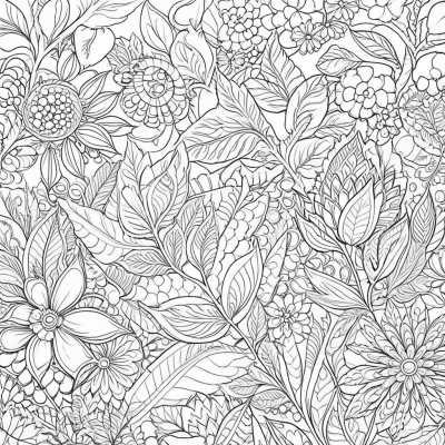 Autumn Leaves and Flowers