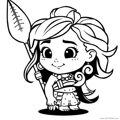 Baby Moana with Beautiful Hair