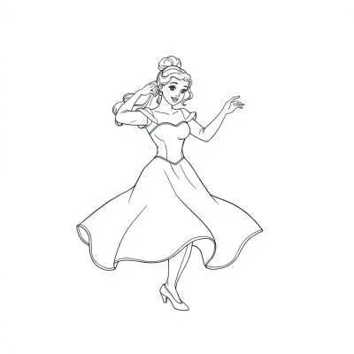 Belle Twirling in Dance