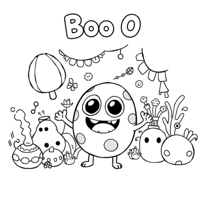 Download Boo O Coloring Page – Free for Kids | BookColors.com - CNZV1