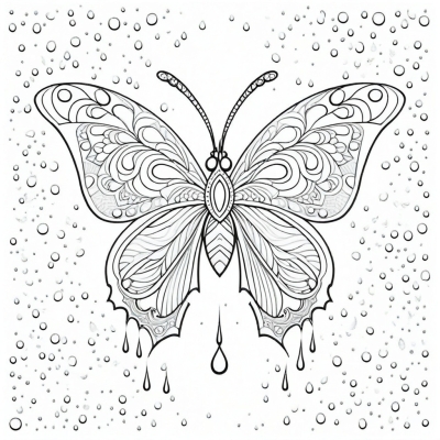 Butterfly with Droplet Designs