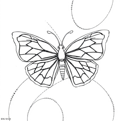 Butterfly with Triangle Patterns