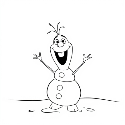 Cheerful Snowman Olaf