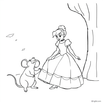 Cinderella and Gus the Mouse