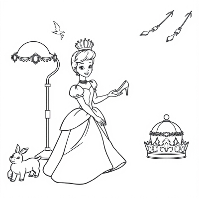 Princess Cinderella with the Slipper