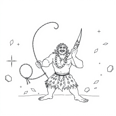 Demigod Maui with Fishing Hook