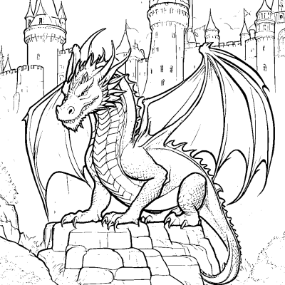 Dragon Guards the Castle
