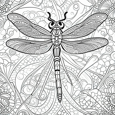 Dragonfly with Intricate Patterns