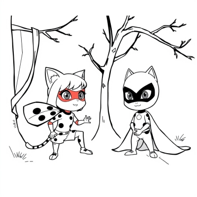 Ladybug and Cat Noir
