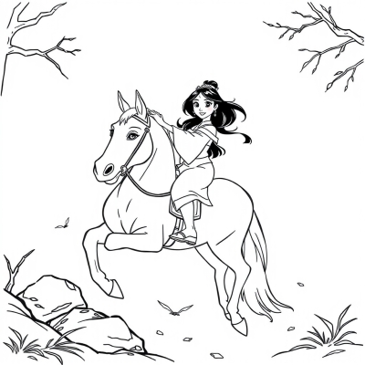 Mulan on Horse