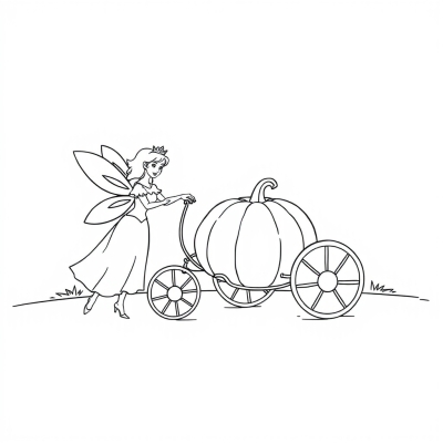 The Fairy Godmother Turns a Pumpkin into a Carriage