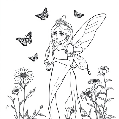 Fairy Princess with Butterflies