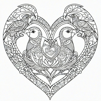Heart and Two Birds