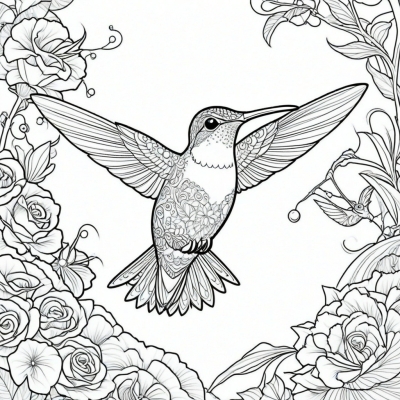 Hummingbird in Flight