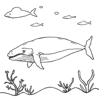 Humpback Whale in the Sea