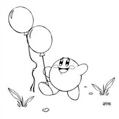 Kirby with Balloons