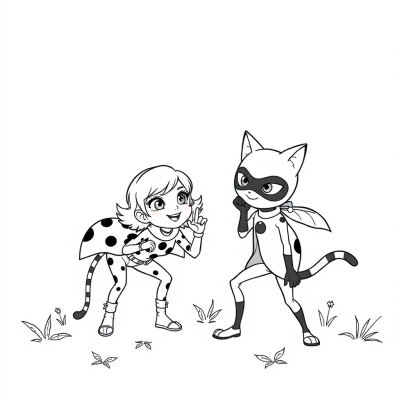 Ladybug and Cat Noir