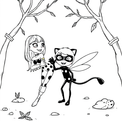 Ladybug and Cat Noir