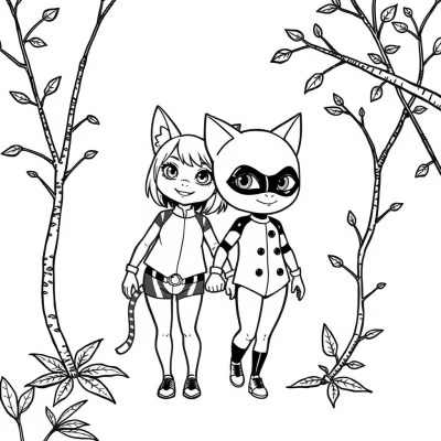 Ladybug and Cat Noir
