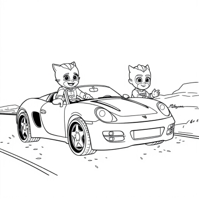 PJ Masks in Cars
