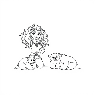 Merida and the Bear Cubs
