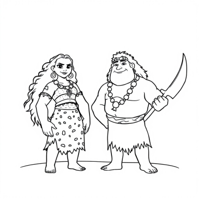 Moana and Maui