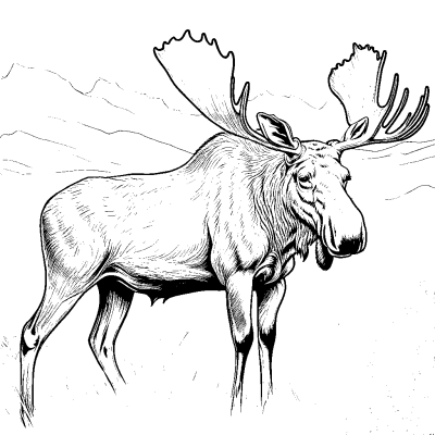 Moose in the Steppe