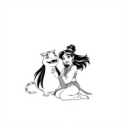 Mulan and Mushu