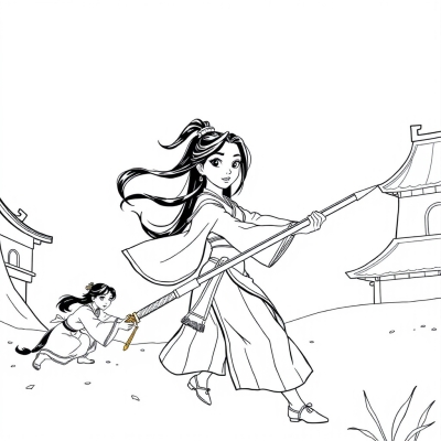 Mulan in Battle
