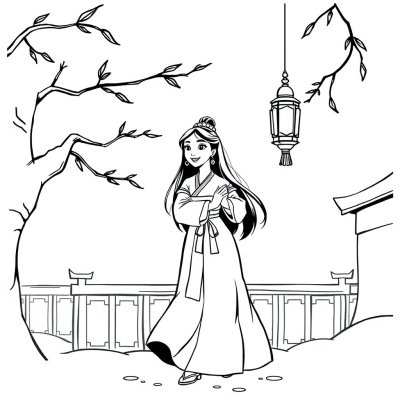 Mulan in Traditional Dress