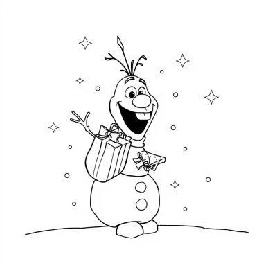 Olaf with a Bag of Gifts