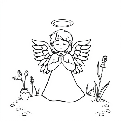 Praying Angel Template