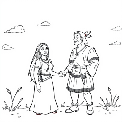 Pocahontas and John Smith