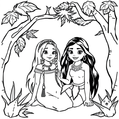 Pocahontas with her Friend