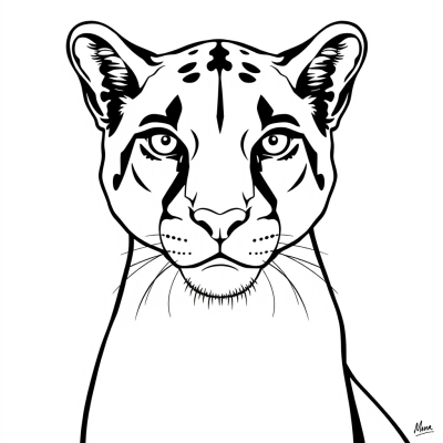 Portrait of a Puma
