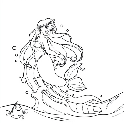Princess Ariel and the Waves