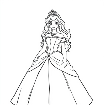 Princess Aurora in a Ball Gown