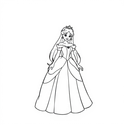 Princess Aurora in a Beautiful Dress
