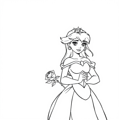Princess Aurora with a Rose