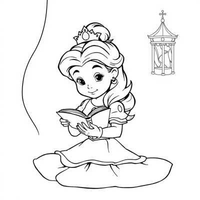 Princess Belle Reads a Book