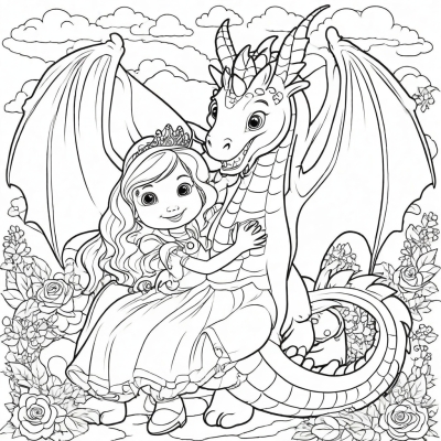 Princess Hugging a Dragon